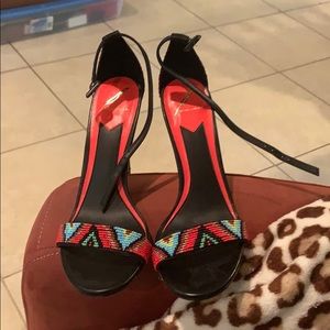 brain atwood black leather beaded heels